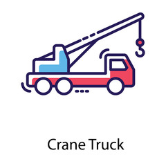  Crane Truck Vector 