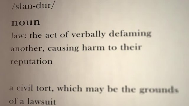 Slander Definition