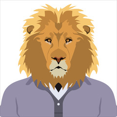 Hipster animal. for tattoo, emblem, badge, logo, patch, t-shirt