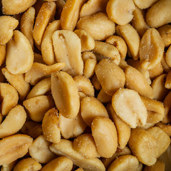 Roasted peanuts with salt.