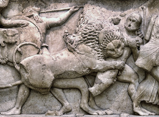 Obraz premium Frise antique à Delphes, Grèce