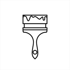 Paint brush icon in trendy flat style Vector illustration