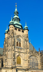 Great South Tower of St. Vitus Cathedral in Prague Castle, Prague, Czech Republic