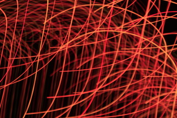 Abstract colorful light trails background.