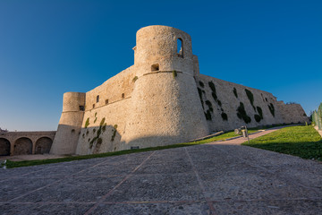 Aragonese Castle of Ortona at sunset - obrazy, fototapety, plakaty