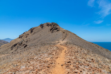 The route to the top of Padar Island in Komodo National Park, Indonesia