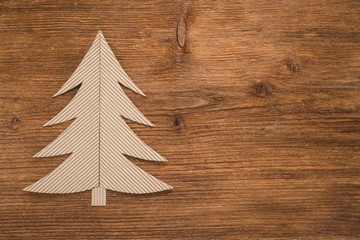Spruce made of corrugated cardboard	