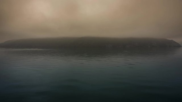 sunset over the lake