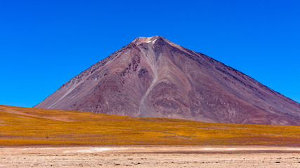 The Licancabur volcano and the sky.