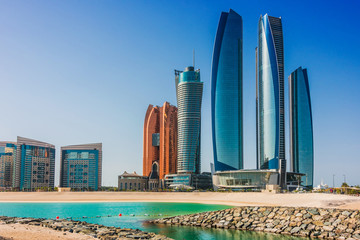 Etihad Towers in Abu Dhabi, United Arab Emirates