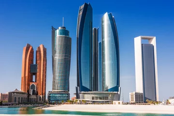 Fotobehang Abu Dhabi Etihad Towers in Abu Dhabi, Verenigde Arabische Emiraten
