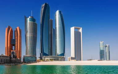 Selbstklebende Fototapete Abu Dhabi Etihad Towers in Abu Dhabi, United Arab Emirates