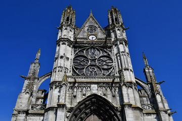 Vernon, France - march 25 2017 : gothic collegiate church