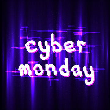 Glitch Cyber Monday Sale White Text