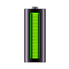 AA battery isolated on white, 3d, render