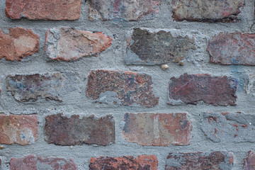 Grey and brown brick wall