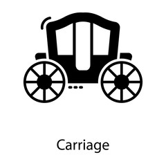  Carriage Solid Vector 