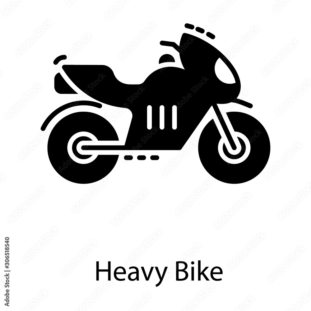 Sticker  Motorbike Solid Vector 