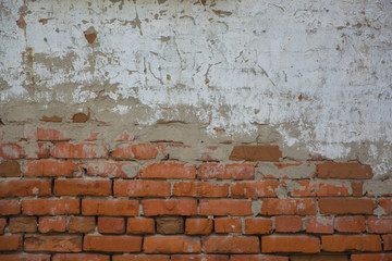 The destroyed brick wall. Background