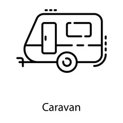  Caravan line  Vector 