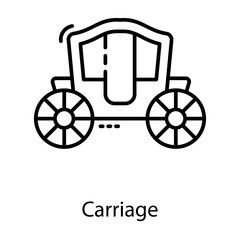  Carriage Line Vector 