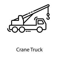 Fototapeta na wymiar Crane Truck Vector 