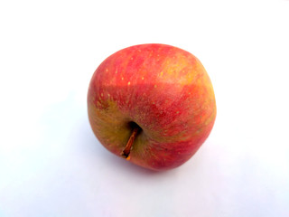 a fresh healthy red apple isolated on white background