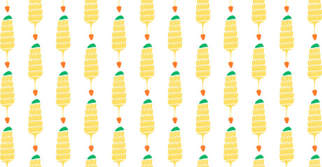 Fototapeta na wymiar Seamless pattern. Banana bunches on a white background. Abstraction. Vector.