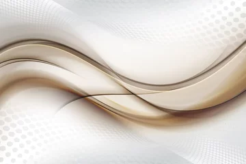 Fotobehang Abstracte golf Grijs witte halftone achtergrond met bruine wazig abstracte golven.