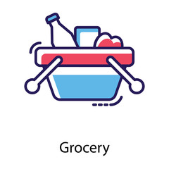  Grocery Bucket Vector 