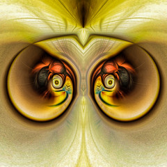 Obraz premium Phanbtasisevolle farbige abstrakte Gesichter Augen als Twirl Illustration