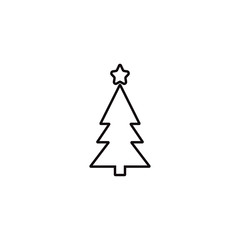 Christmas tree  icon. Design template vector