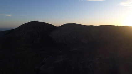 Volcanic geology on the coast of the Canary Island