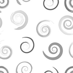 Hypnotic spiral shape icon. Seamless pattern. Abstract set of swirl logo symbol isolated on a white background. Vector eps 10 geometric concept illustration