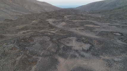 Volcanic geology on the coast of the Canary Island