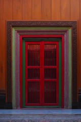 Classical door architecture of buddhist temple