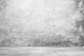 empty room with concrete wall, grey background
