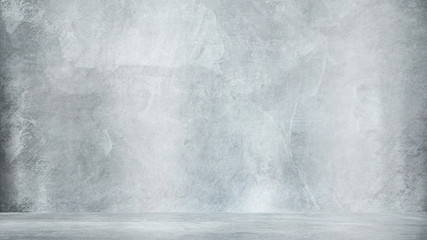 empty room with concrete wall, grey background