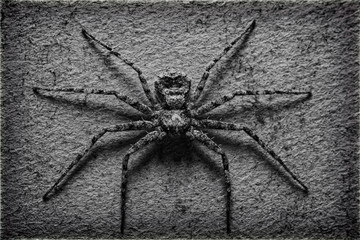 The poisonous spider Darwin that lives on the island of Madagascar