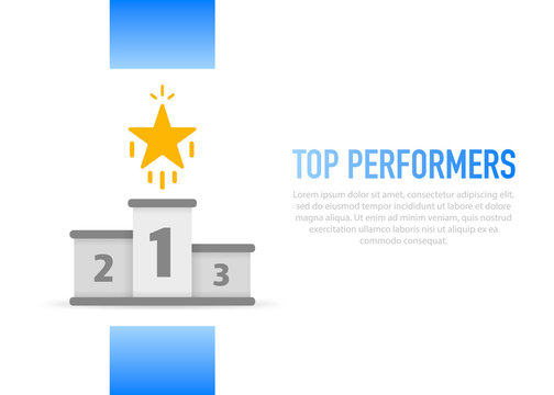 Top Performers. Website template designs. Vector illustration.