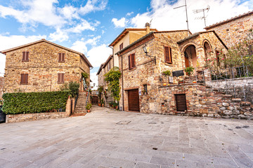 Fototapeta na wymiar Tuscan Medieval Village Monticchiello Tuscany Italy