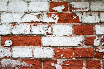 White and red wall texture.