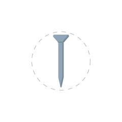nail colored flat icon for mobile concept and web apps design.