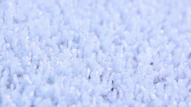 ice and snow crystals close up