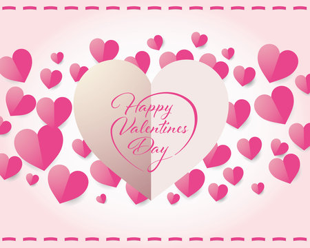 hearts background of valentine card