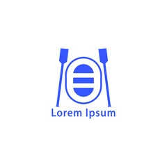 rafting logo with text space for your slogan / tag line, vector illustration