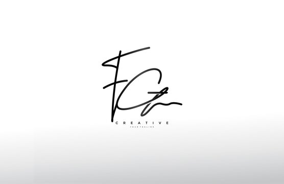 Signature Logotype Letter FG Monogram