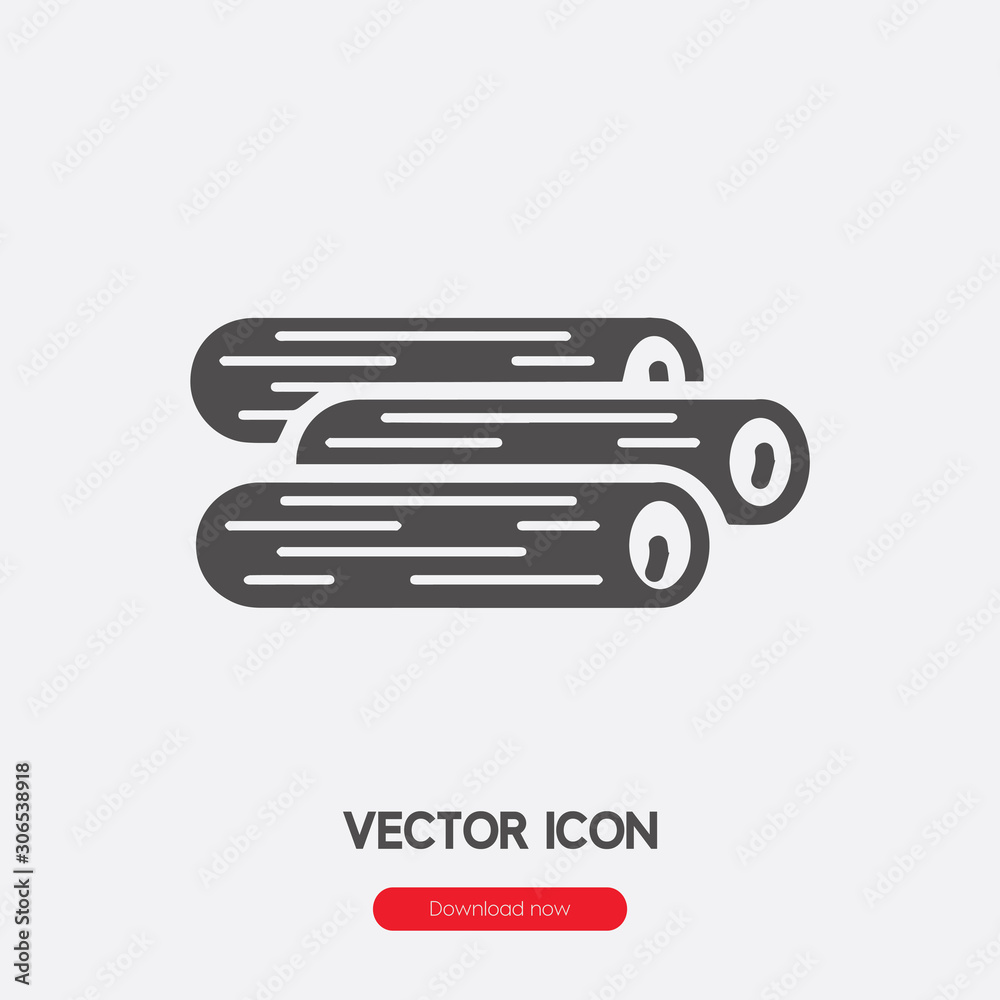 Poster logs icon vector. linear style sign for mobile concept and web design. logs symbol illustration. pix