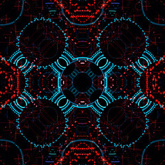 Psychedelic tribal kaleidoscope texture design, Abstract kaleidescopic club.