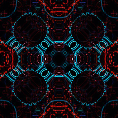 Psychedelic tribal kaleidoscope texture design, Abstract kaleidescopic club.